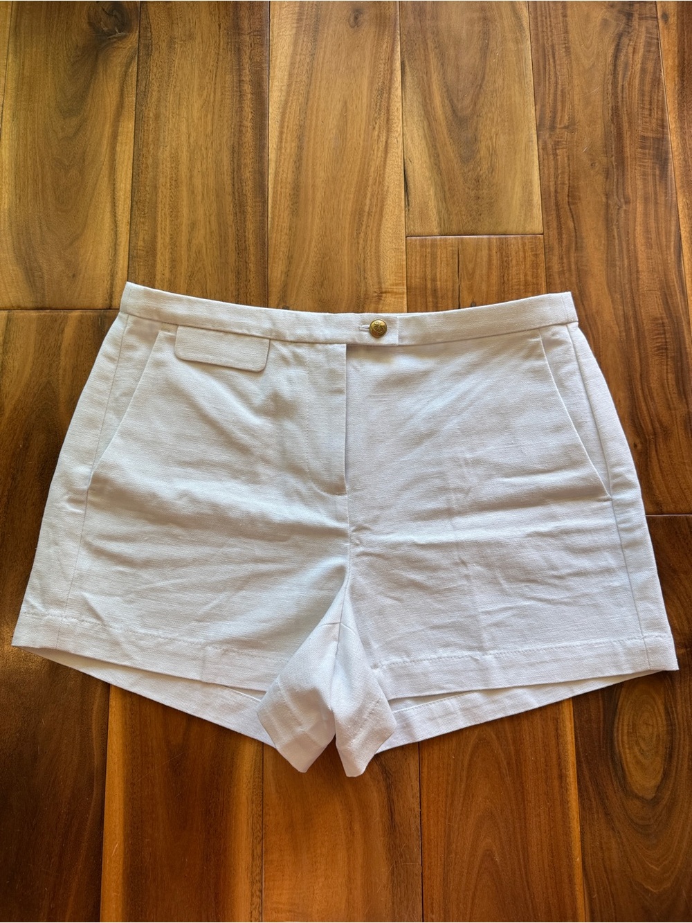 J. Crew White High-Waist Tailored Shorts